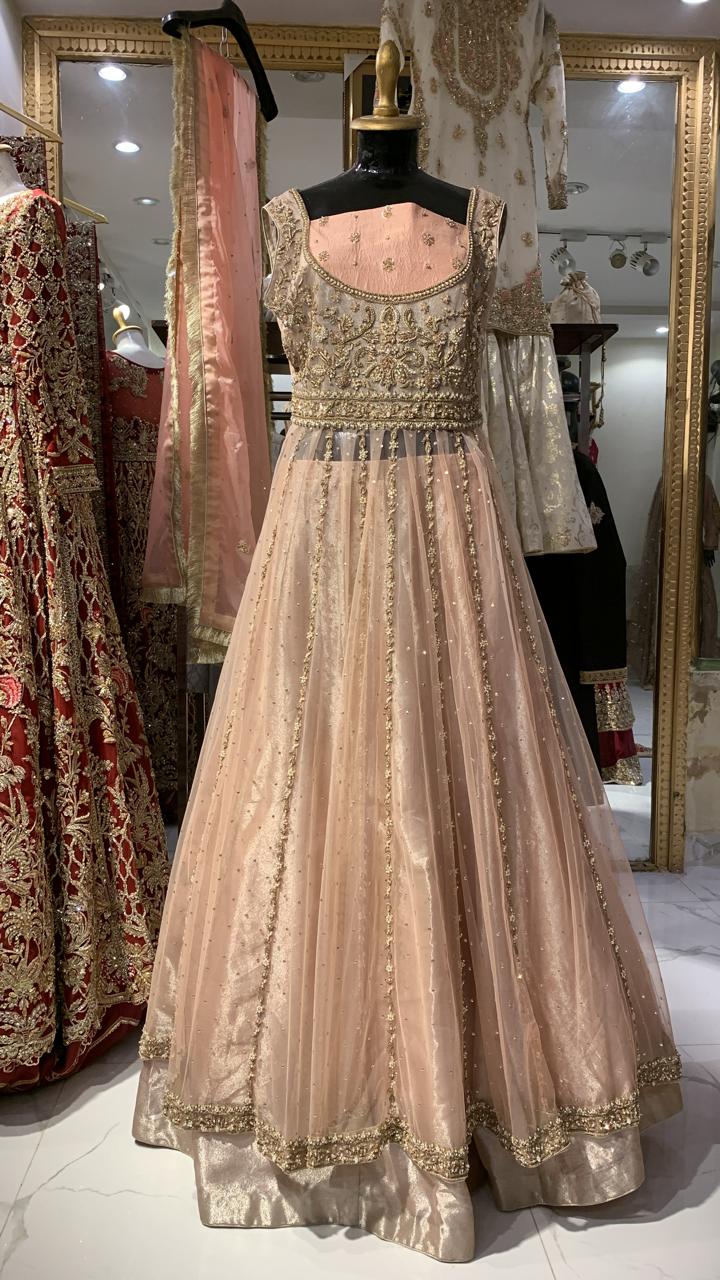 Areeba Peach Gown