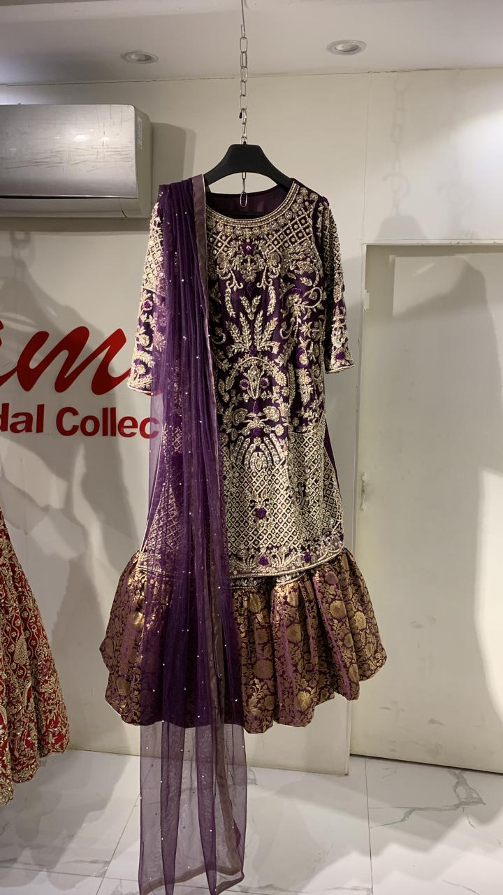 Farshi Plum Lengha