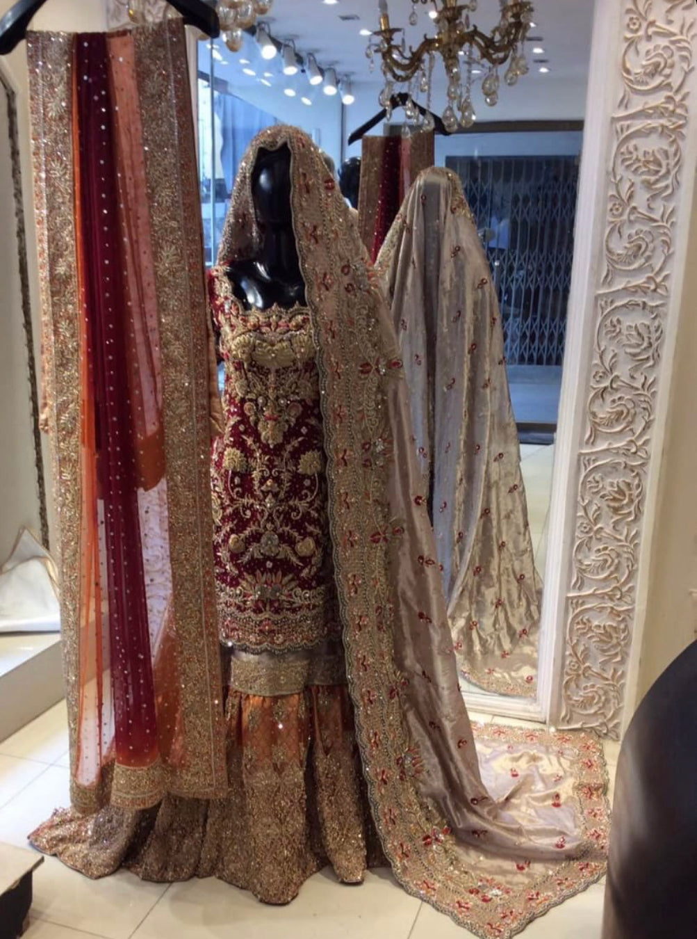 Double dupatta bridal