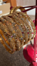 Load image into Gallery viewer, Antique Gold Bangles
