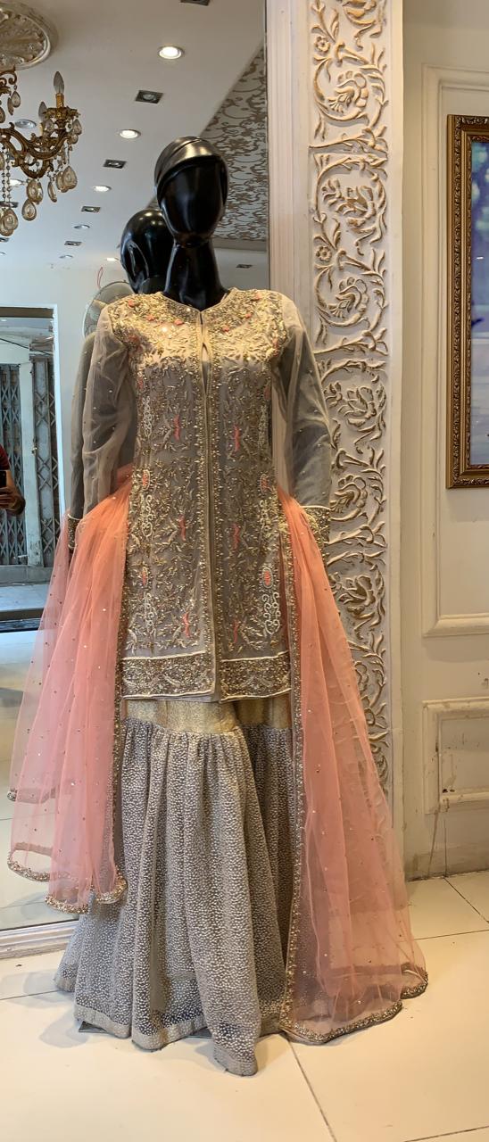 Jacket plus gharara