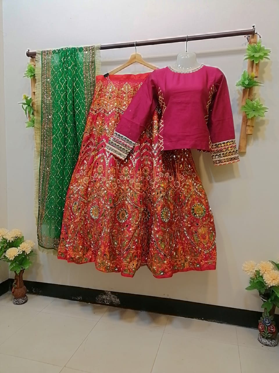 Pink lengha choli