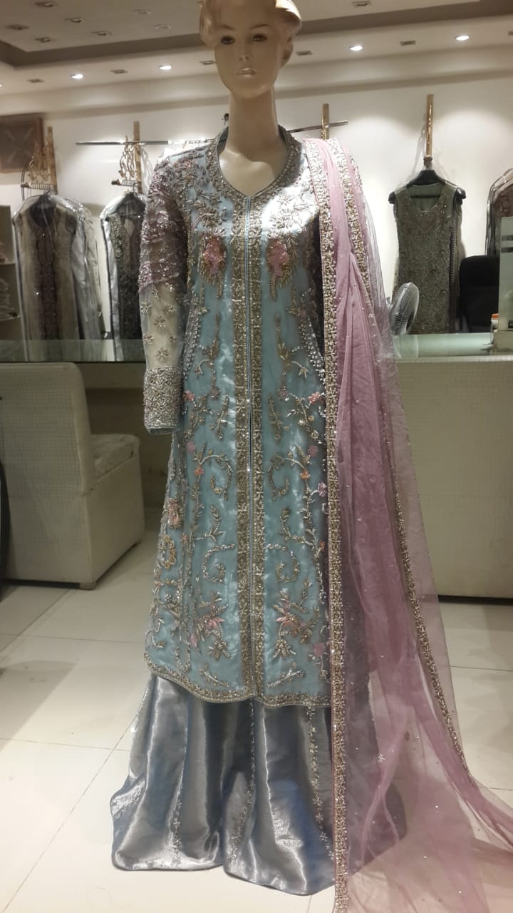 Ice blue gown